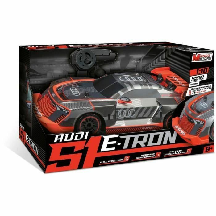 Mondo Motors MON1735022458530 Coche Teledirigido Audi S1 E-Tron Escala 1:10 Gris/Rojo 6