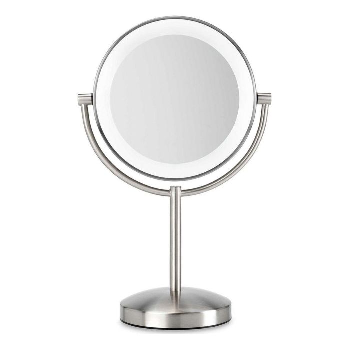 Babyliss Espejo de Maquillaje LED 2 Caras con Aumentos 1X y 8X, Diseño Circular Niquelado Pulido 0 Babyliss Espejo de Maquillaje LED 2 Caras con Aumentos 1X y 8X, Diseño Circular Niquelado Pulido 0