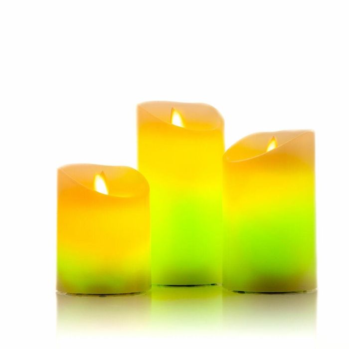 Velas LED Multicolor Efecto Llama con Mando Lendles InnovaGoods 3 Unidades 2
