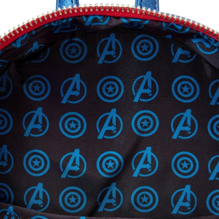 Mochila metallic Capitan America Marvel Loungefly 26cm 4 Mochila metallic Capitan America Marvel Loungefly 26cm 4