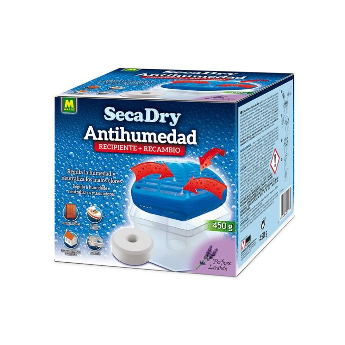 Secadry antihumedad recipiente + recambio 450 g. 231649 massó