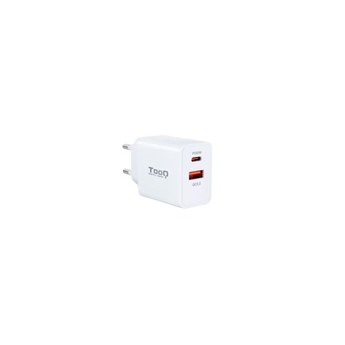 TooQ TQWC-2SC04WT Cargador de Pared Carga Rápida 20W Doble Puerto USB-C Power Delivery y USB-A Quick Charge 3.0 Blanco TooQ TQWC-2SC04WT Cargador de Pared Carga Rápida 20W Doble Puerto USB-C Power Delivery y USB-A Quick Charge 3.0 Blanco