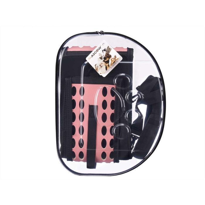 Transportin Transparente Rosa Grande Mascow 43X33CM (4 Unidades) 2 Transportin Transparente Rosa Grande Mascow 43X33CM (4 Unidades) 2