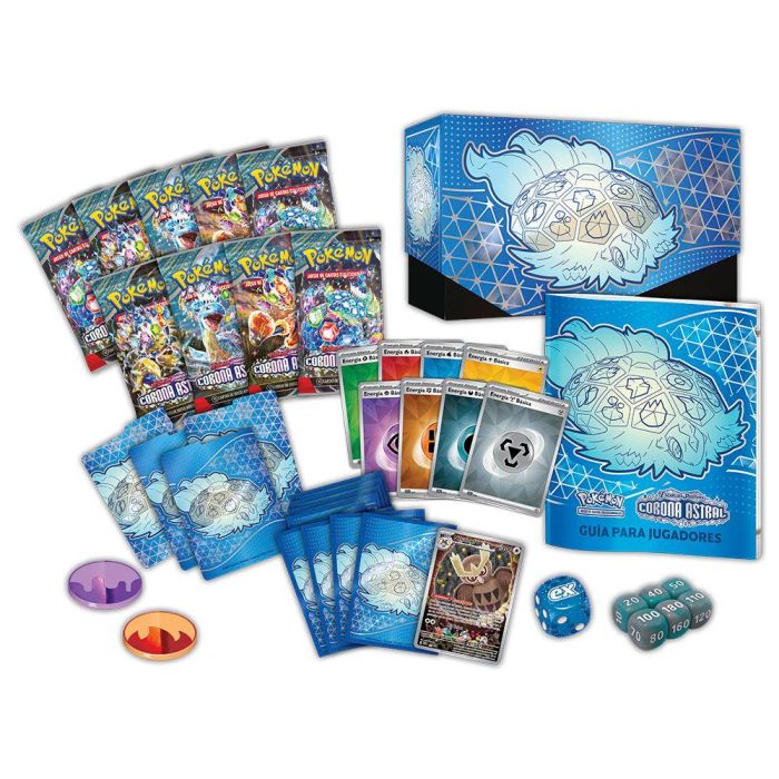 Estuche Entrenador Elite Corona Astral Escarlata & Purpura Pokemon español 1 Estuche Entrenador Elite Corona Astral Escarlata & Purpura Pokemon español 1