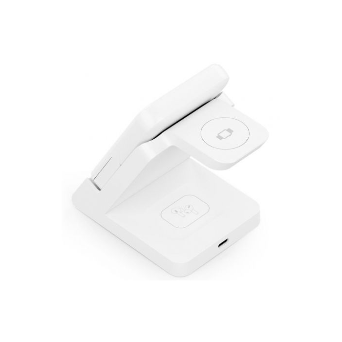 Estación de Carga Inalámbrica Qi Aisens ASCH-15W4WC063-W/ 1xUSB Tipo-C/ 15W/ 5W/ Blanco 3
