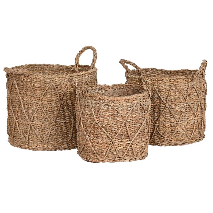 Cesta Balines DKD Home Decor Natural 36 x 32 x 36 cm Set de 3 (2 Unidades) 1 Cesta Balines DKD Home Decor Natural 36 x 32 x 36 cm Set de 3 (2 Unidades) 1