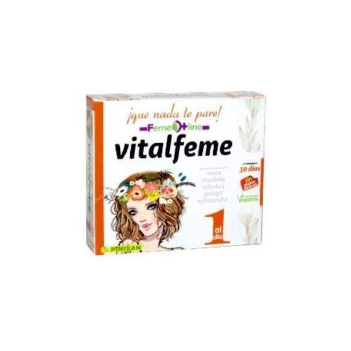 PINISAN Vitalfeme 30 Cápsulas con Schisandra, Ginkgo, Rhodiola, Maca, Tribulus. Apoyo Cognitivo, Rendimiento y Vitalidad