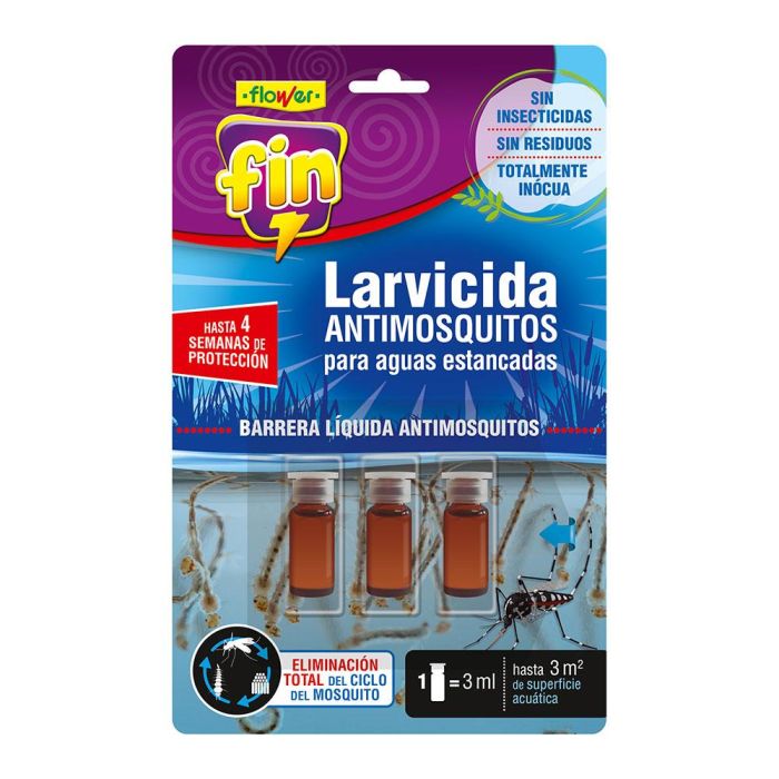 Larvicida antimosquitos monodosis, 3 monodosis de 3 ml 0 Larvicida antimosquitos monodosis, 3 monodosis de 3 ml 0