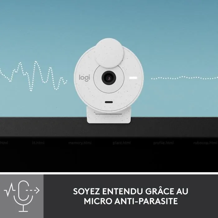 Logitech LOG5099206104945 Webcam Brio 300 Full HD con Confidencialidad, Reducción de Micro Ruido, USB-C - Broken White 3 Logitech LOG5099206104945 Webcam Brio 300 Full HD con Confidencialidad, Reducción de Micro Ruido, USB-C - Broken White 3