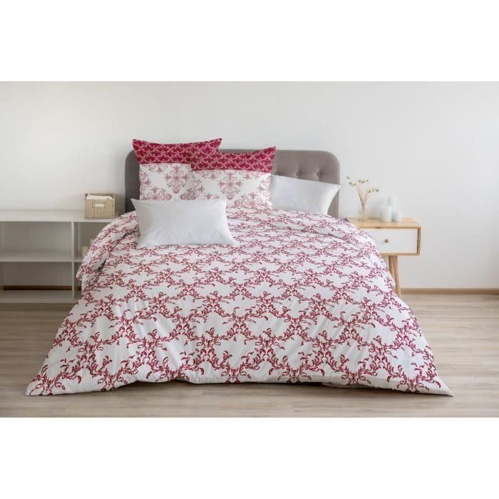 Juego nórdico 240x260 cm HOME LINGE PASSION FRISE: Funda nórdica + 2 fundas de almohada - 100% Algodón 57 hilos - Burdeos 1 Juego nórdico 240x260 cm HOME LINGE PASSION FRISE: Funda nórdica + 2 fundas de almohada - 100% Algodón 57 hilos - Burdeos 1