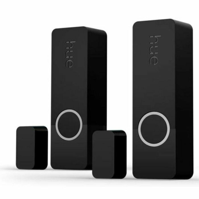 Philips Hue PHI1701429819288 Sensores de Contacto Seguros x2 Negros - Fácil Instalación y Control por App
