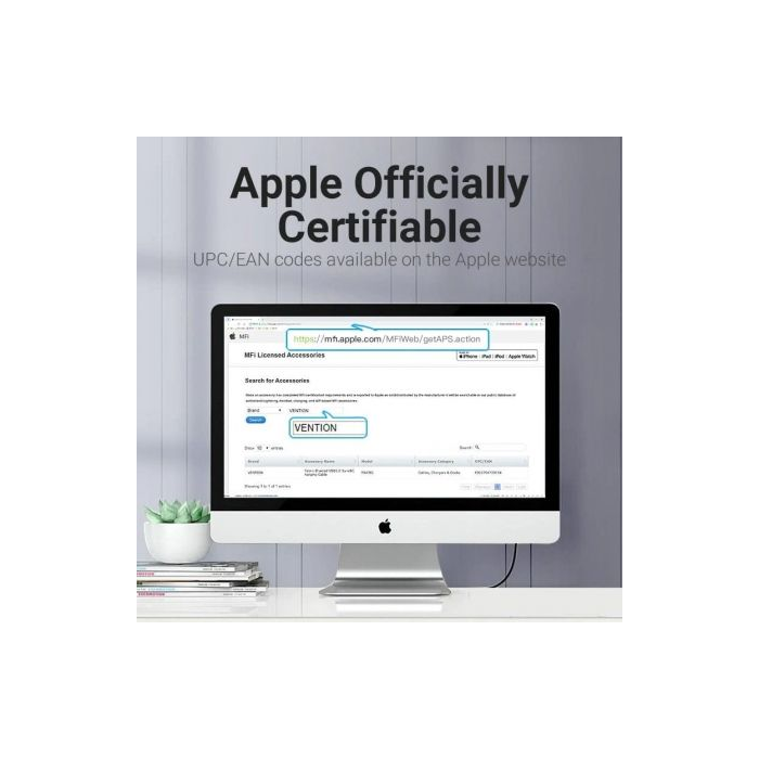 Cable USB 2.0 Lightning Vention LABHG/ USB Macho - Lightning Macho/ 1.5m/ Gris 2 Cable USB 2.0 Lightning Vention LABHG/ USB Macho - Lightning Macho/ 1.5m/ Gris 2