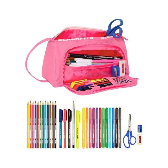 Estuche Escolar con Accesorios BlackFit8 Glow up Rosa (32 Piezas) 7 Estuche Escolar con Accesorios BlackFit8 Glow up Rosa (32 Piezas) 7