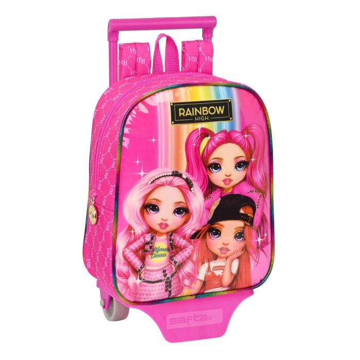 Mochila Escolar con Ruedas Rainbow High Fucsia (22 x 28 x 10 cm) 0 Mochila Escolar con Ruedas Rainbow High Fucsia (22 x 28 x 10 cm) 0