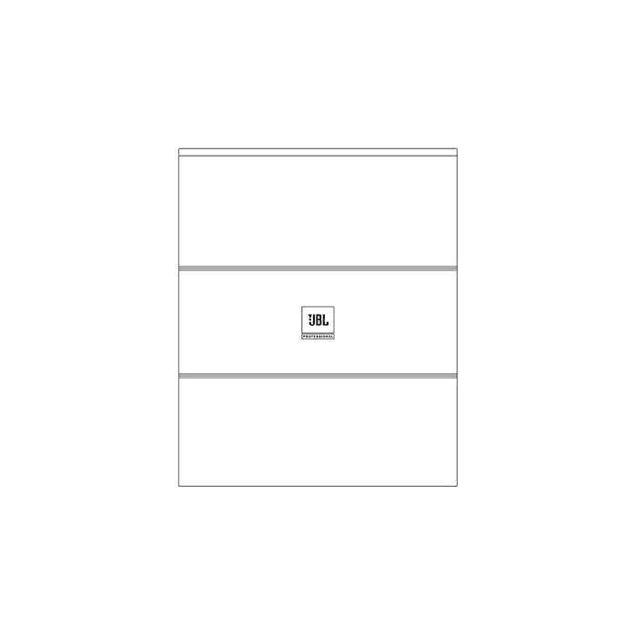 JBLPRO Cubierta para Equipo de Sonido 103cm Ancho x 12cm Alto x 132cm Largo