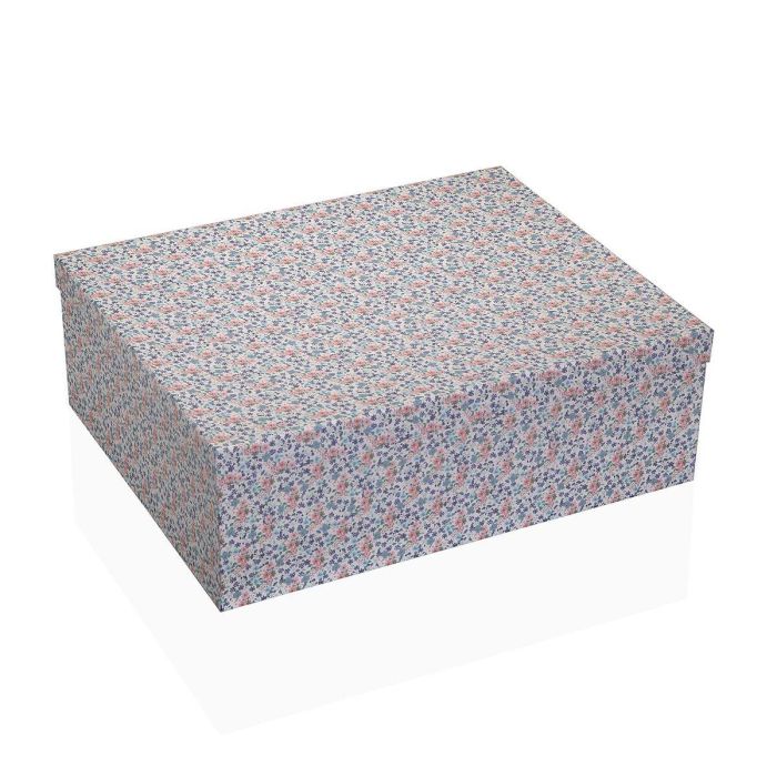Juego de Cajas Decorativas Versa Rosa Cartón Flores (15 Piezas) 3