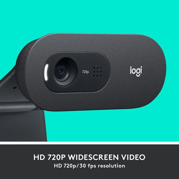 Logitech C505 HD Webcam 720p, Campo de Visión 60°, Micrófono con Cancelación de Ruido 1