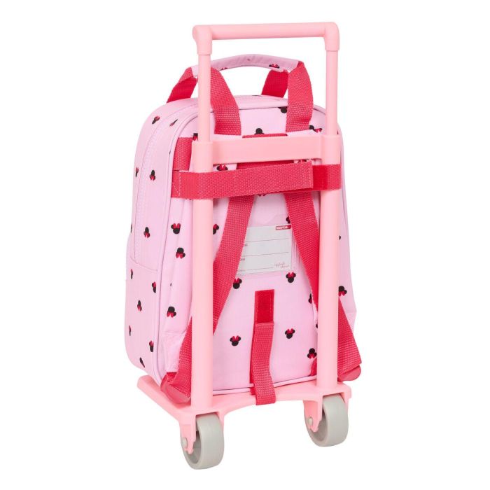 Mochila Escolar con Ruedas Minnie Mouse Naive Rosa 20 x 28 x 8 cm 2