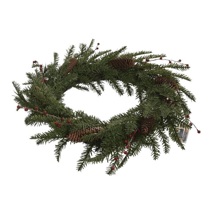 Corona Navidad Alpina DKD Home Decor Verde Marron 13 x 60 x 60 cm (2 Unidades) 3