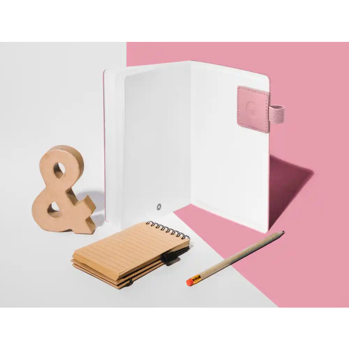 Antartik Portaboligrafos Autoadhesivo Rosa PU 40x40 mm con Banda Elástica 9 Antartik Portaboligrafos Autoadhesivo Rosa PU 40x40 mm con Banda Elástica 9