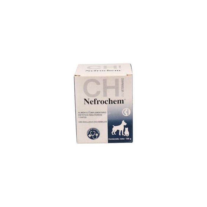Nefrochem Alimento Complementario para Problemas Renales 150 gr con Lespedeza, Cynara, Ortosiphon, EPA, DHA y Harina de Krill