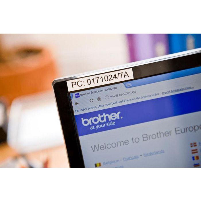 Brother Tze-231S Cinta para Etiquetadora, Negro sobre Blanco 4