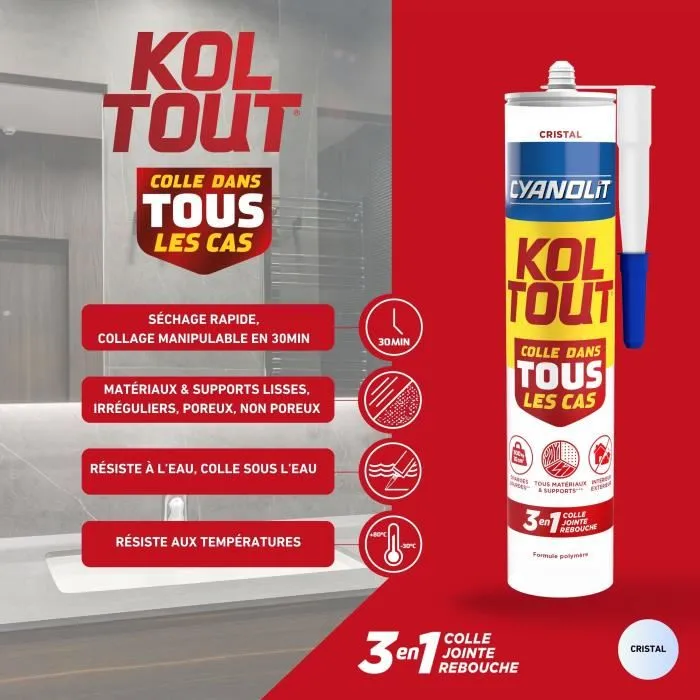 Cyanolit Pegamento Fijador y Sellador Cristal Transparente Fuerte y Flexible CYA3279580017440 290 ml 4