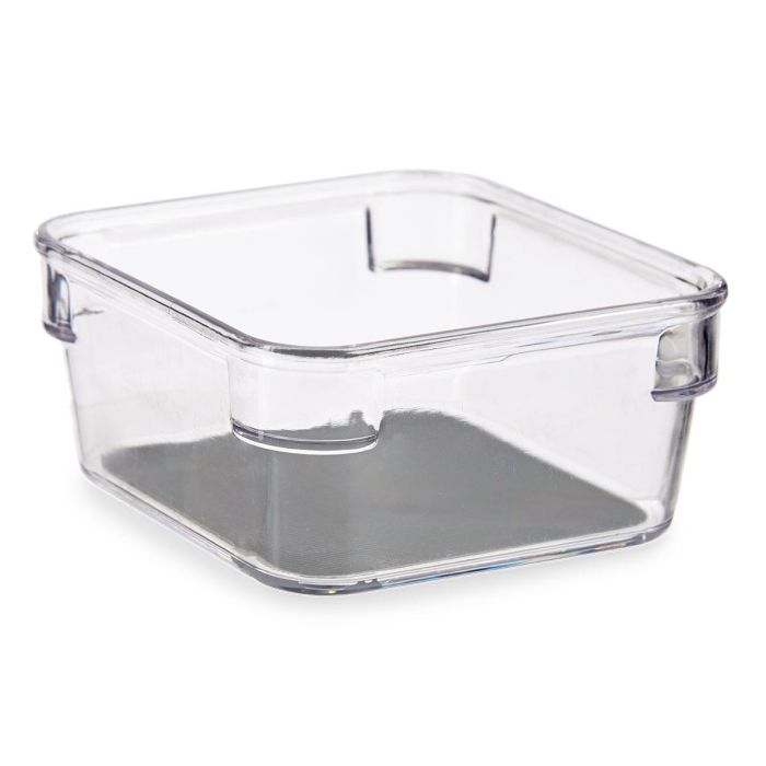 Kinvara Organizador con Antideslizante Gris y Transparente Plástico PET 100% Reciclado y TPR 9 cm (Set de 24) 1