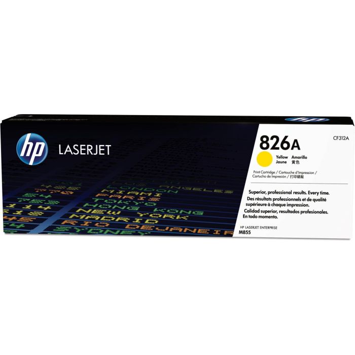 HP 826A Tóner Original Amarillo 31.500 Páginas para HP LaserJet Enterprise M855