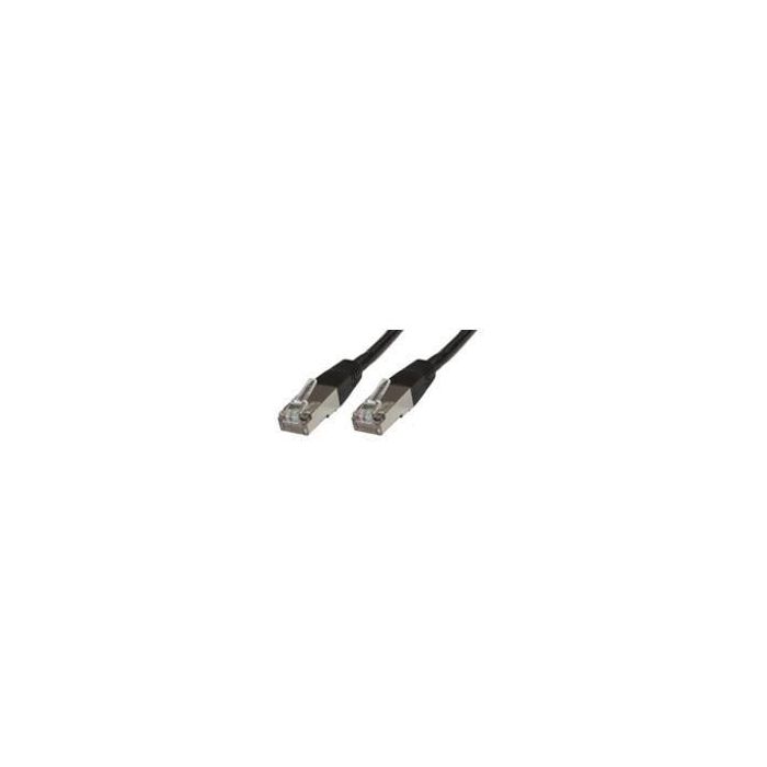 MicroConnect Cable de Red CAT5e F/UTP, 2m, Negro, Conexión para Switch, Módem y Router, Anti-enganche, Apantallado EMI