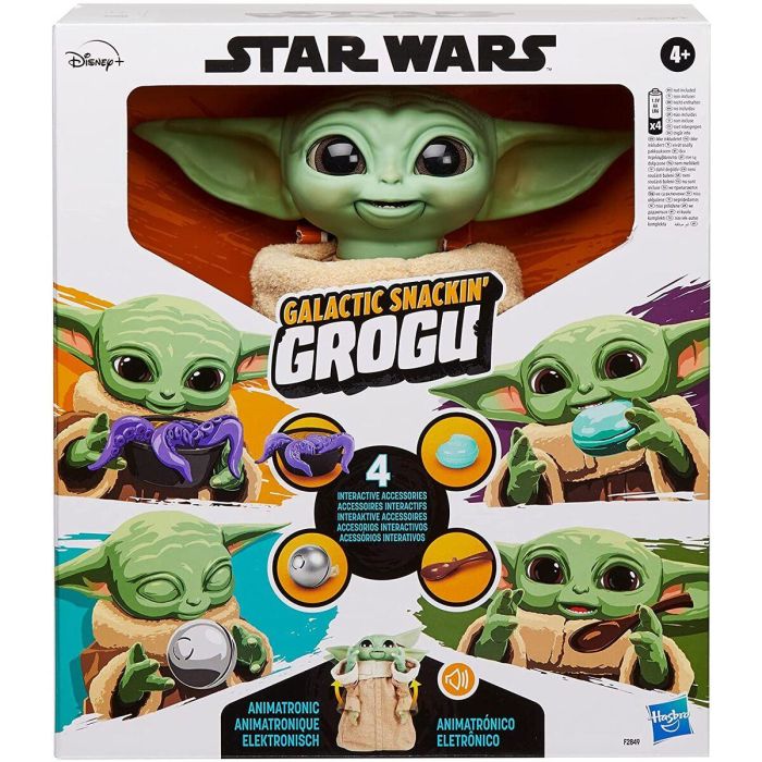 Hasbro Galactic Snackin Grogu Figura Interactiva Baby Yoda The Child Mandalorian Star Wars 23cm Sonidos y Movimientos +4 Años 15 Hasbro Galactic Snackin Grogu Figura Interactiva Baby Yoda The Child Mandalorian Star Wars 23cm Sonidos y Movimientos +4 Años 15