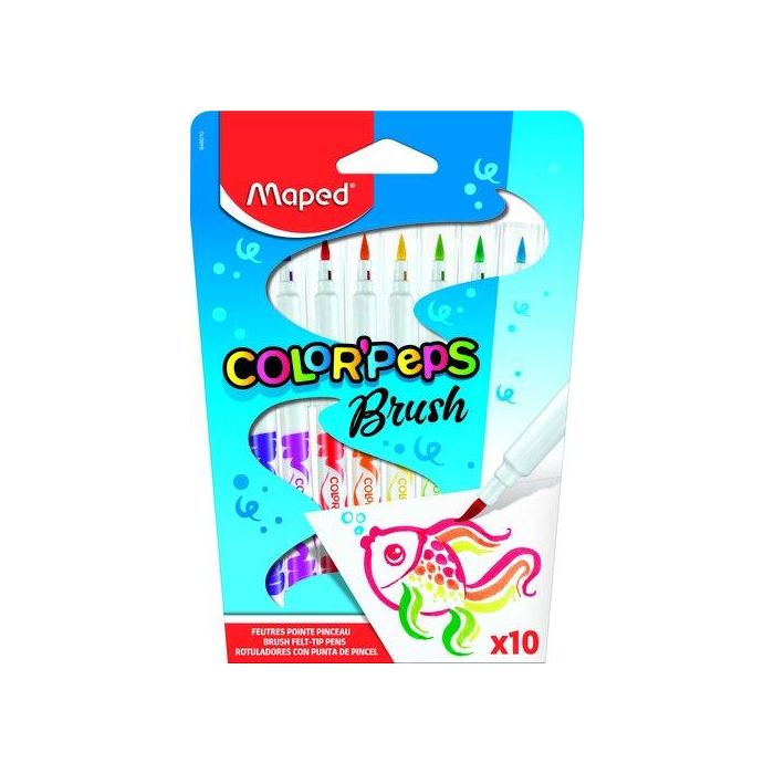 Rotulador Maped Color Peps Punta Pincel Estuche De 10