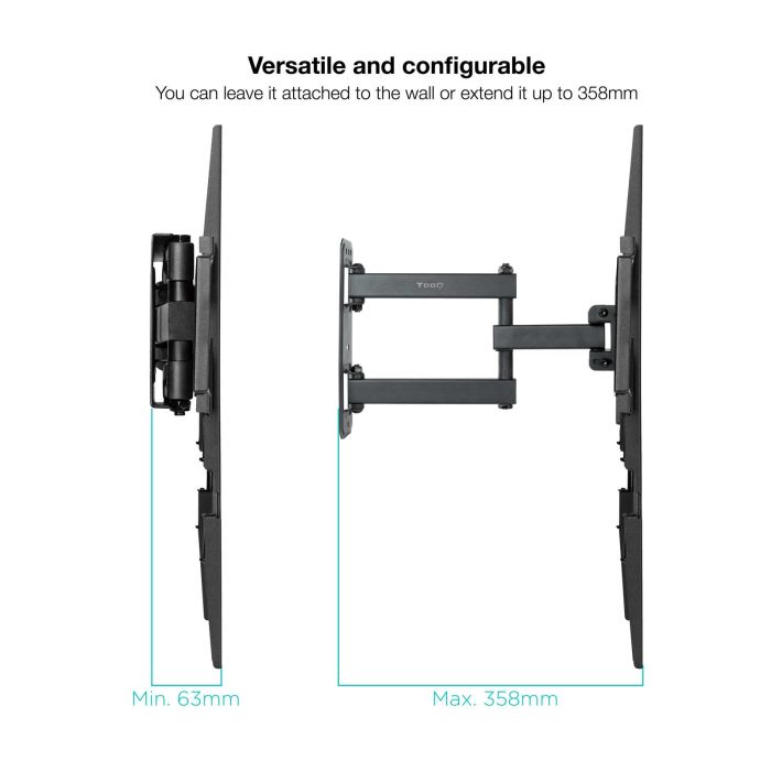 TOOQ SOPORTE PARED PANTALLAS 32-55" GIRA/INCLI NEGRO 3 TOOQ SOPORTE PARED PANTALLAS 32-55" GIRA/INCLI NEGRO 3