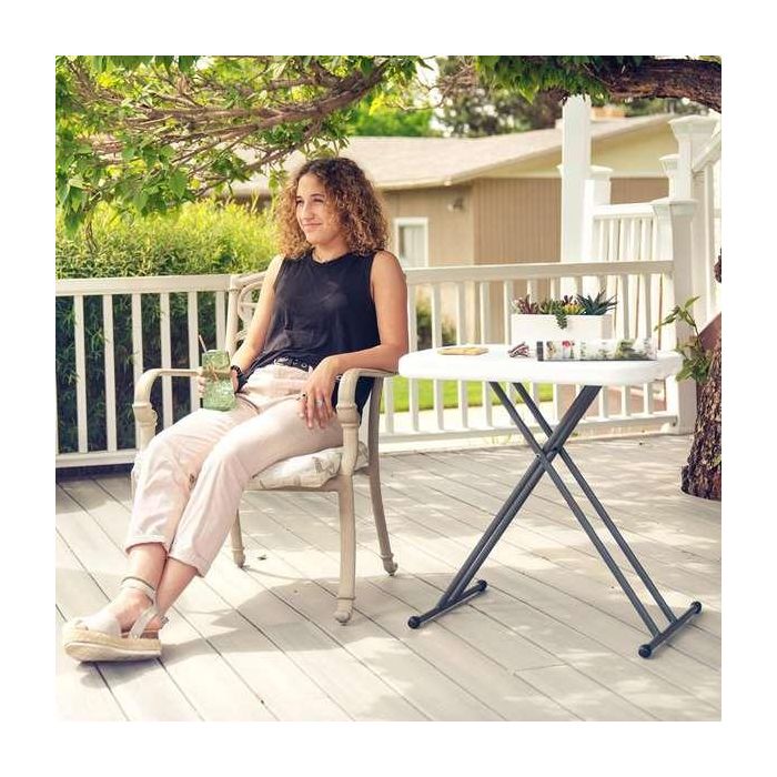 Lifetime Mesa Auxiliar Plegable Regulable 3 Posiciones 66x46xh61/71 cm 4