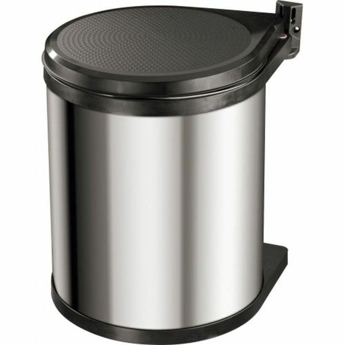Cubo de basura Hailo Compact-Box Acero 15 L Negro Gris Integrable 0 Cubo de basura Hailo Compact-Box Acero 15 L Negro Gris Integrable 0