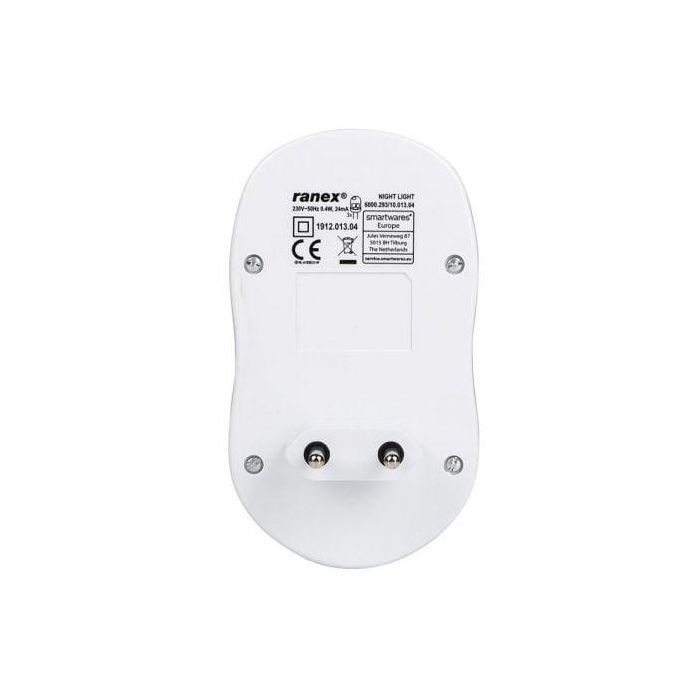 Smartwares 10.013.04 Luz de Noche LED con Sensor de Movimiento, Enchufable, 0.4W, Apagado Automático, Blanca 2 Smartwares 10.013.04 Luz de Noche LED con Sensor de Movimiento, Enchufable, 0.4W, Apagado Automático, Blanca 2