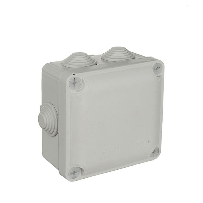 Caja cuadrada estanca 100x100x55mm con tornillos solera y715 Caja cuadrada estanca 100x100x55mm con tornillos solera y715