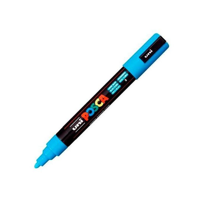 POSCA PC-5M Marcador No Permanente Punta Bala 1,8-2,5 mm Azul Claro