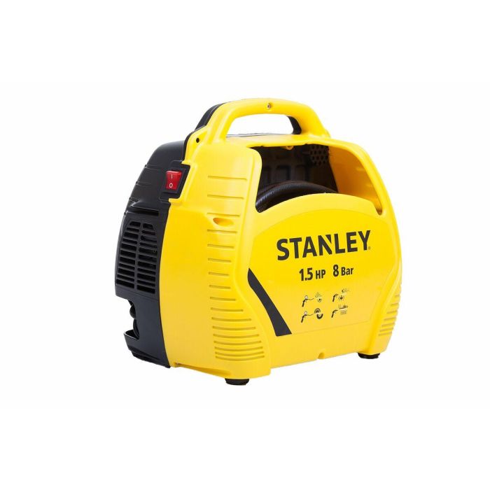 Stanley AIR KIT Compresor de aire 1.5 HP sin tanque coaxial sin aceite ultracompacto portátil con kit de inflado, pistola y manguera 11