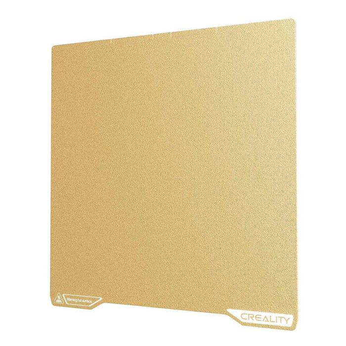 Creality 4004090163 Placa de Impresión 3D, Plataforma de Montaje 293x270 en Acero Spring Steel, Compatible con K2 Pro, Color Amarillo