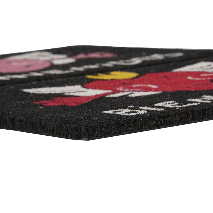 DKD Home Decor Felpudo Negro Rojo Fibra Coco y Goma Corazón 40x60x1.5 cm (2 Unidades) 2 DKD Home Decor Felpudo Negro Rojo Fibra Coco y Goma Corazón 40x60x1.5 cm (2 Unidades) 2