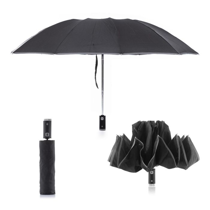 Paraguas de Cierre Inverso Plegable con LED Folbrella InnovaGoods 2 Paraguas de Cierre Inverso Plegable con LED Folbrella InnovaGoods 2