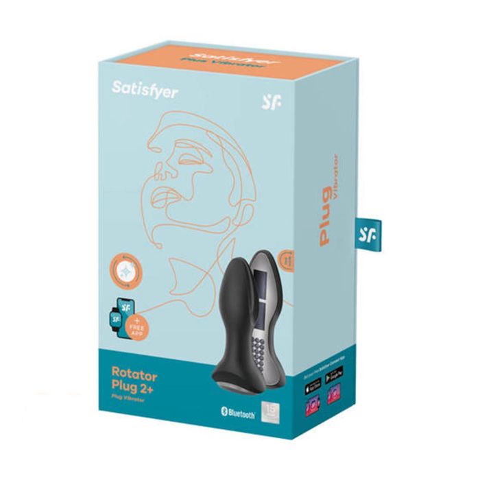 Satisfyer Rotator plug 2+ plug vibrator negro negro