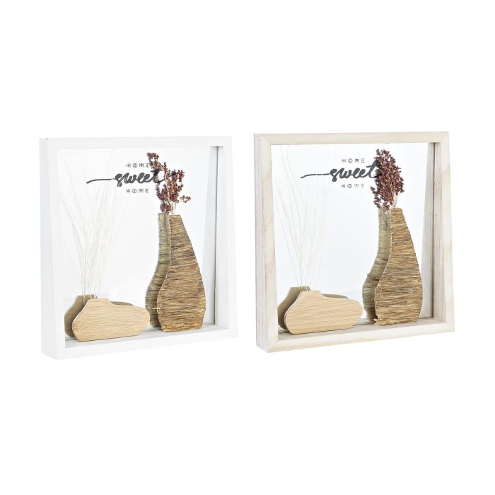 Espejo de pared DKD Home Decor Blanco Natural Cottage 25 x 4 x 25 cm (2 Unidades) Espejo de pared DKD Home Decor Blanco Natural Cottage 25 x 4 x 25 cm (2 Unidades)