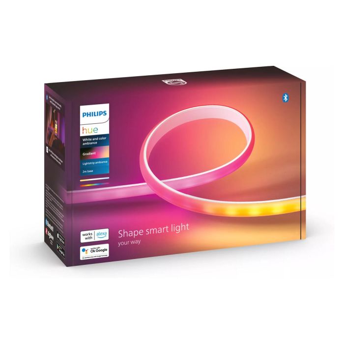 Philips Tira de Luz Inteligente Gradient Ambiance 2m Bluetooth Blanco LED Silicona Regulable 2