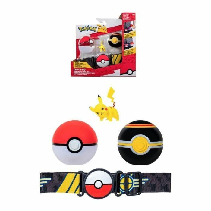 Cinturón de clip 'n' Go Bandai - Pokémon - 1 cinturón, 1 bola de Poké, 1 bola de lujo y 1 figura de 5 cm Pikachu 4