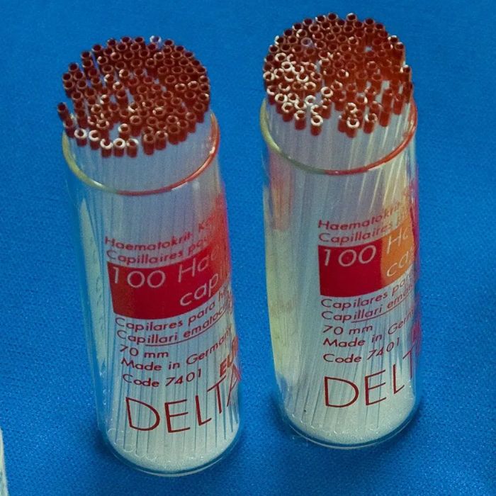 Capilares Hematocrito Heparina 70 mm 100Ud Deltalab Capilares Hematocrito Heparina 70 mm 100Ud Deltalab