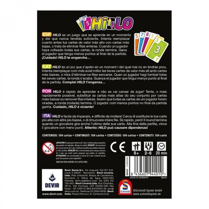 Devir Juego de Mesa HILO - Juego de Cartas para 2-6 Jugadores, 8+ Años, 20 Minutos 1 Devir Juego de Mesa HILO - Juego de Cartas para 2-6 Jugadores, 8+ Años, 20 Minutos 1