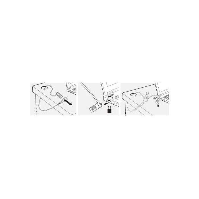 Ewent EW1241 Candado de Seguridad para Portátil con Cable de Acero de 1,5 m Plata 1