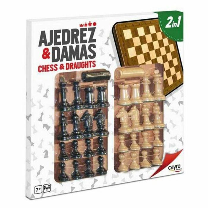 Tab. ajedrez-damas madera con acc. 40x40 cm. 2